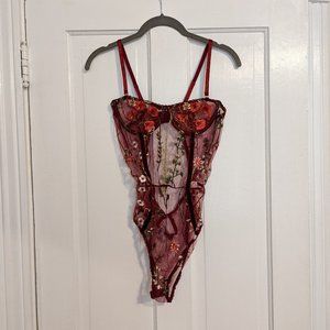 SALE -  NWOT - Embroidered Lace Bodysuit
